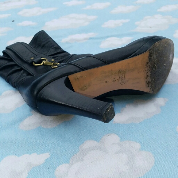 COACH ποΈ Ruched Leather Comfortable Classic Snap - Picture 7 of 8